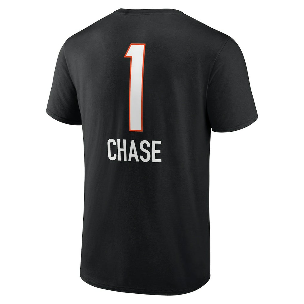 Cincinnati Bengals  Ja'Marr Chase  Team Wordmark Player Name & Number T-Shirt