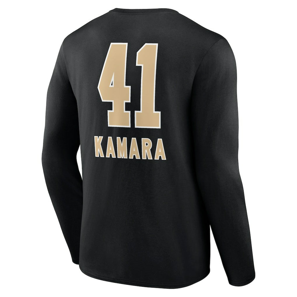 New Orleans Saints  Alvin Kamara  Team Wordmark Player Name & Number Long Sleeve T-Shirt