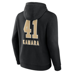 New Orleans Saints  Alvin Kamara  Team Wordmark Player Name & Number Pullover Hoodie