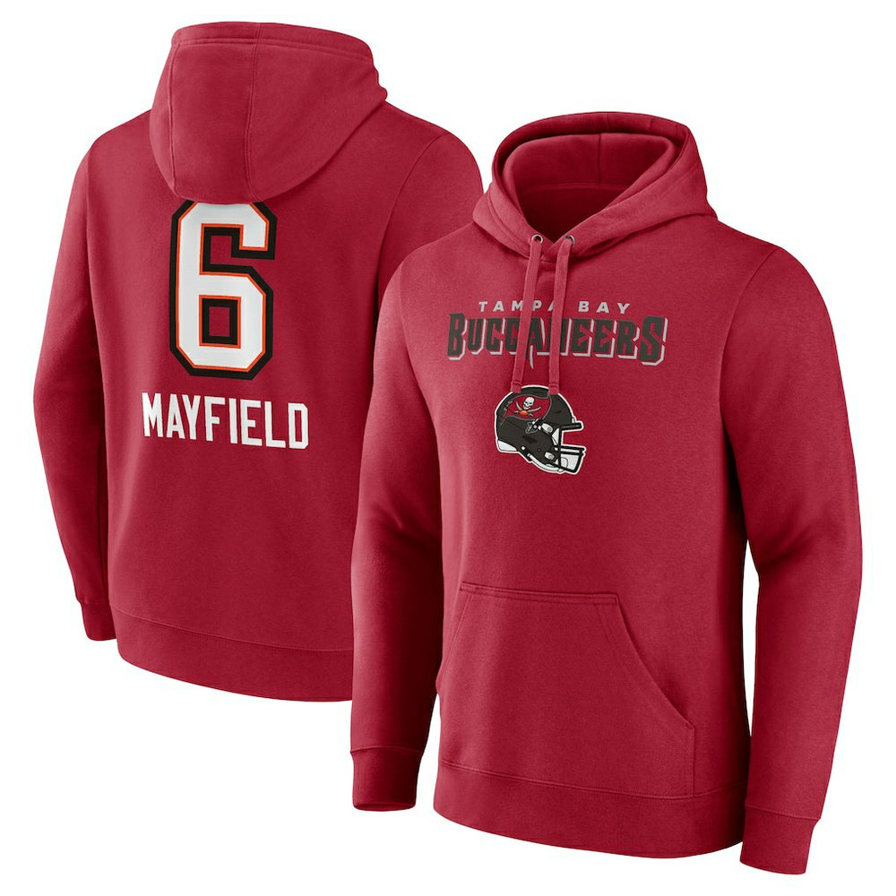 Tampa Bay Buccaneers  Baker Mayfield  Team Wordmark Player Name & Number Pullover Hoodie