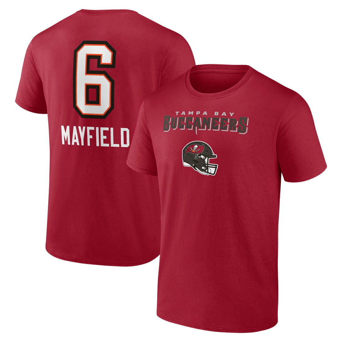 Tampa Bay Buccaneers  Baker Mayfield  Team Wordmark Player Name & Number T-Shirt