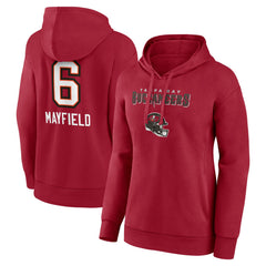 Tampa Bay Buccaneers  Baker Mayfield  Women’s Team Wordmark Player Name & Number Pullover Hoodie