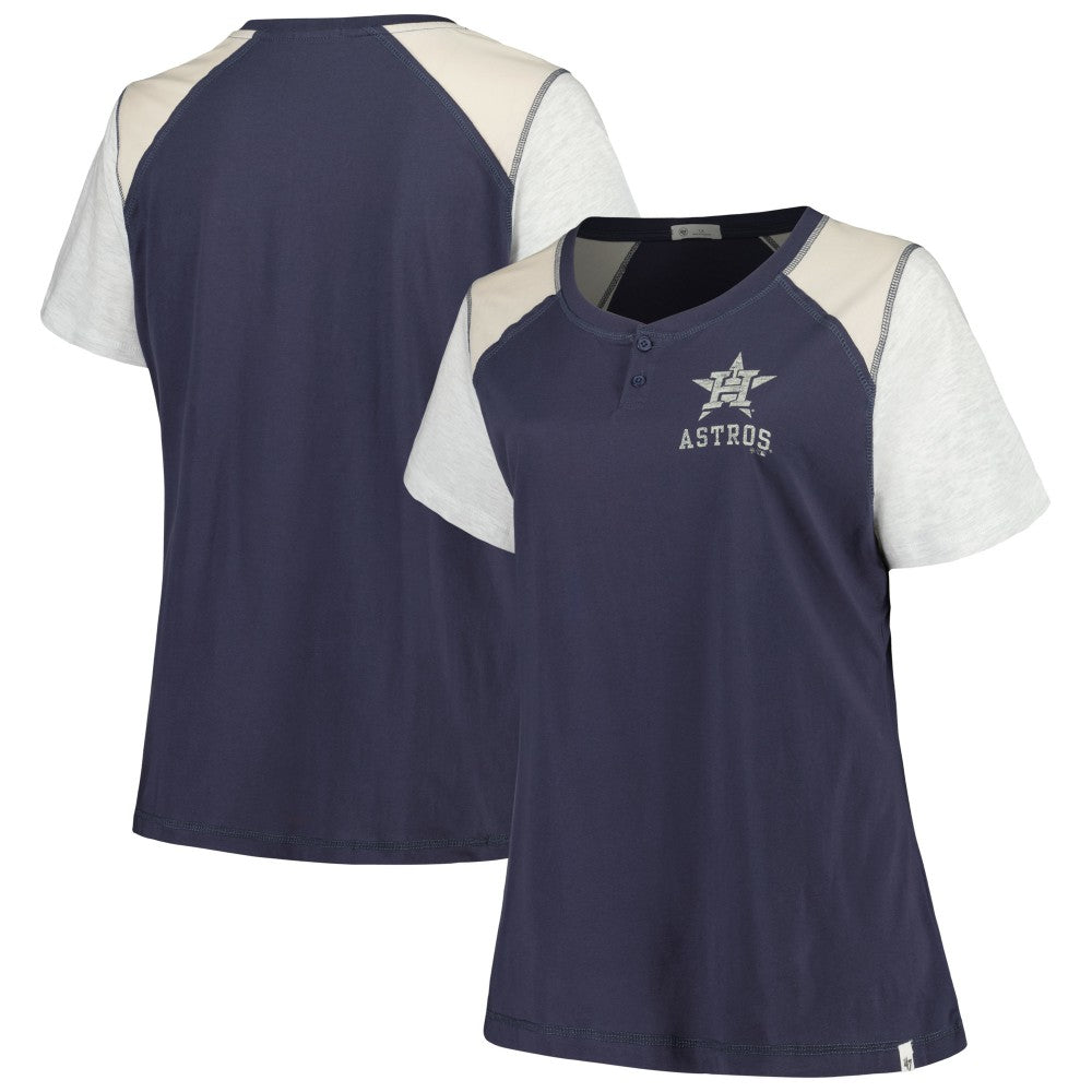 Houston Astros '47 Women's Plus Size Henley T-Shirt | MLB New