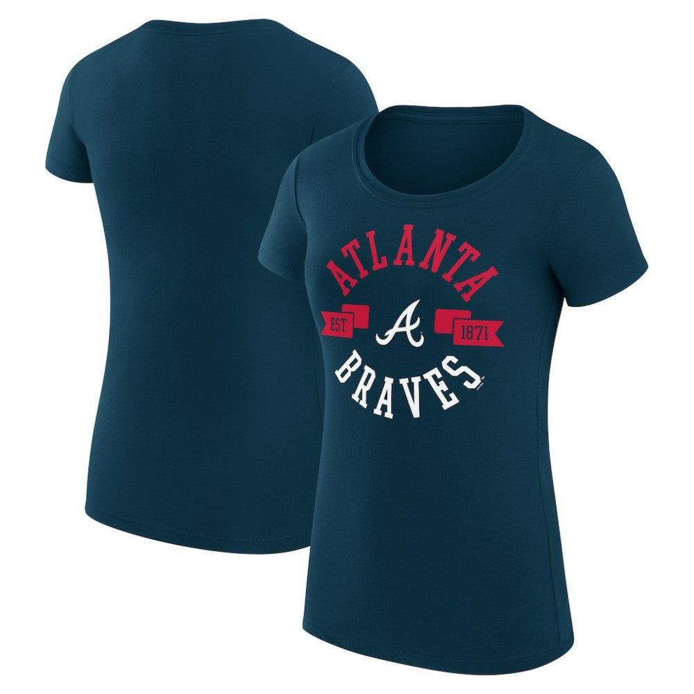 Atlanta Braves G-III 4Her by Carl Banks Women's Super-Slim Fit Lightweight City Graphic T-Shirt | MLB Outlet