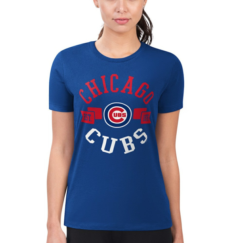 Chicago Cubs G-III 4Her by Carl Banks Women's Super-Slim Fit Lightweight City Graphic T-Shirt | MLB US