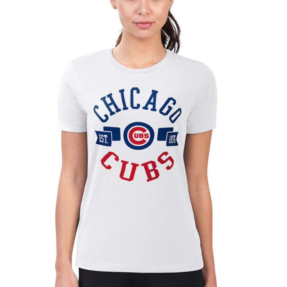 Chicago Cubs G-III 4Her by Carl Banks Women's Super-Slim Fit Lightweight City Graphic T-Shirt | MLB Near me