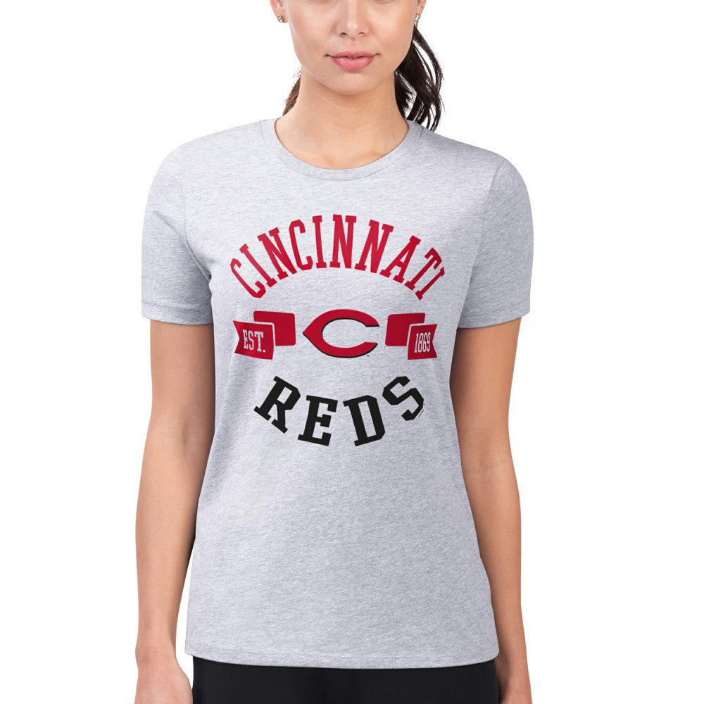 Cincinnati Reds G-III 4Her by Carl Banks Women's Super-Slim Fit Lightweight City Graphic T-Shirt | MLB Outlet