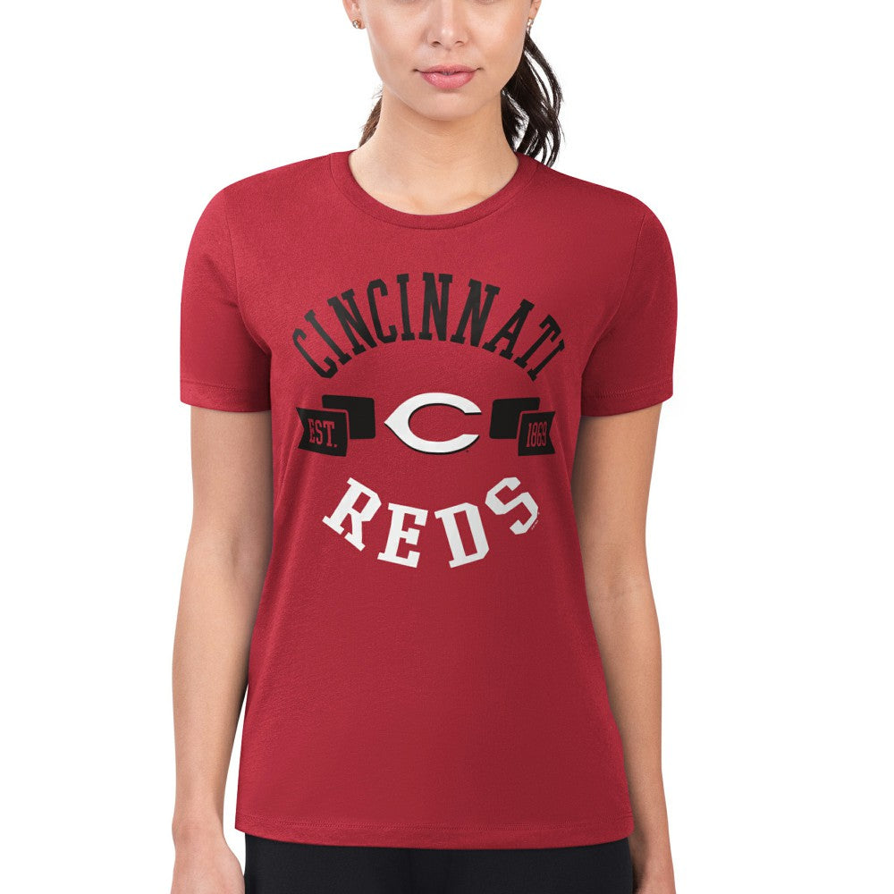 Cincinnati Reds G-III 4Her by Carl Banks Women's Super-Slim Fit Lightweight City Graphic T-Shirt | MLB Near me