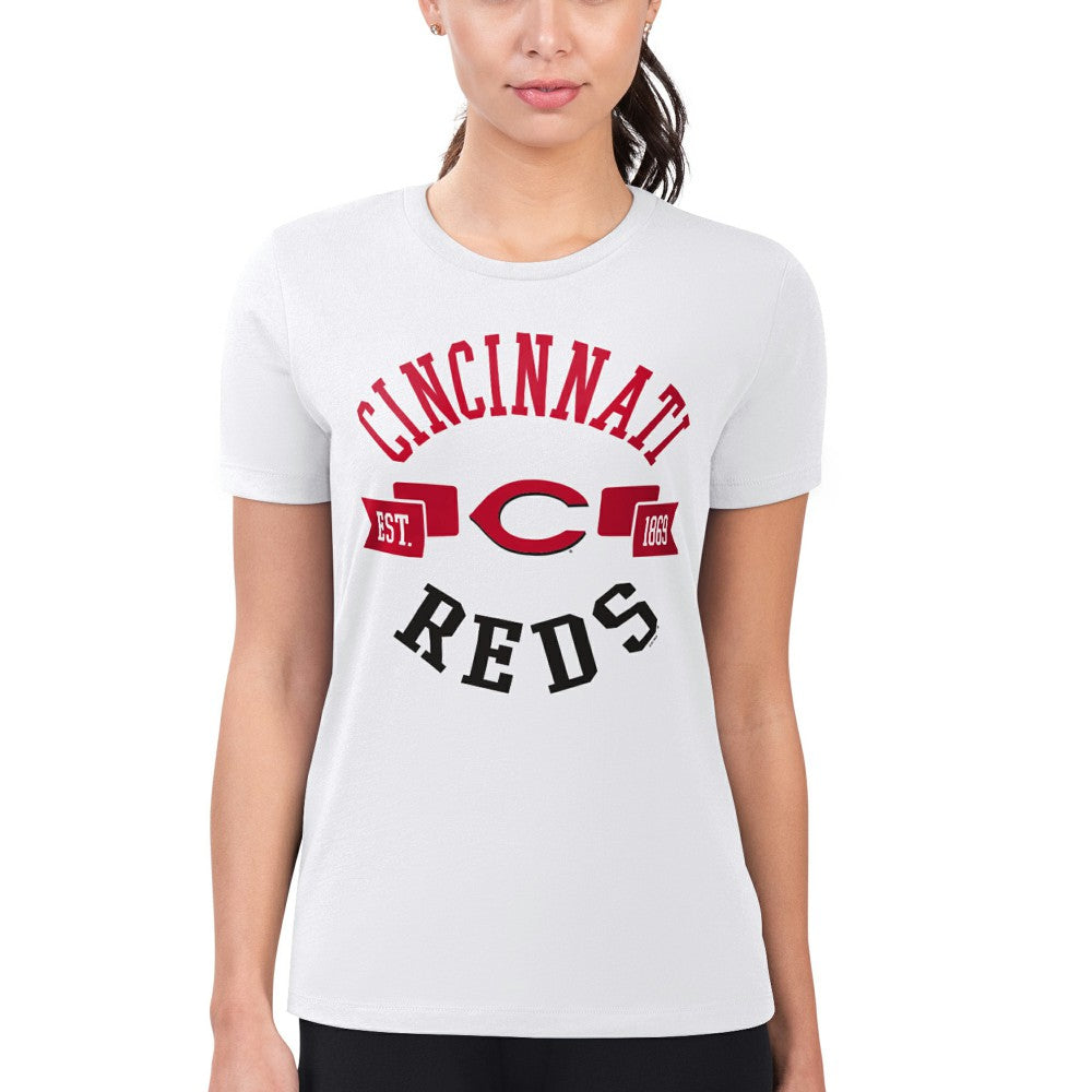 Cincinnati Reds G-III 4Her by Carl Banks Women's Super-Slim Fit Lightweight City Graphic T-Shirt | MLB Near me