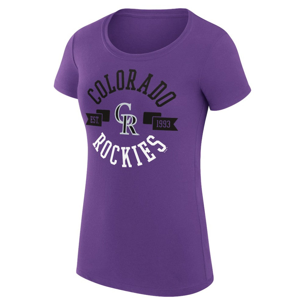Colorado Rockies G-III 4Her by Carl Banks Women's Super-Slim Fit Lightweight City Graphic T-Shirt | MLB New