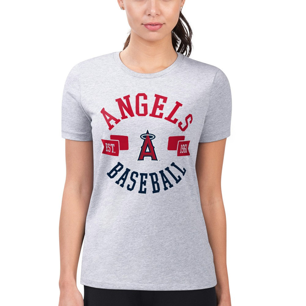 Los Angeles Angels G-III 4Her by Carl Banks Women's Super-Slim Fit Lightweight City Graphic T-Shirt | MLB Shop