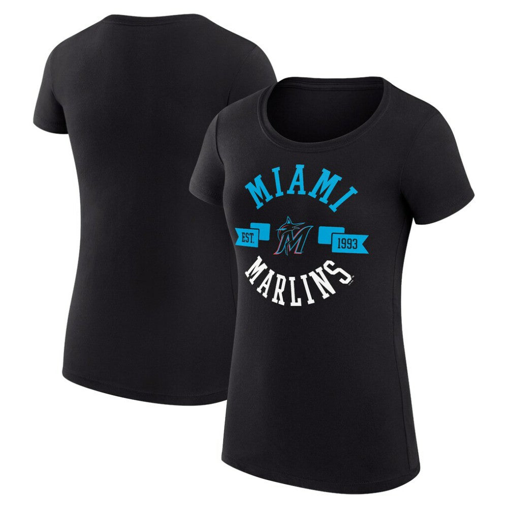 Miami Marlins G-III 4Her by Carl Banks Women's Super-Slim Fit Lightweight City Graphic T-Shirt | MLB Shop