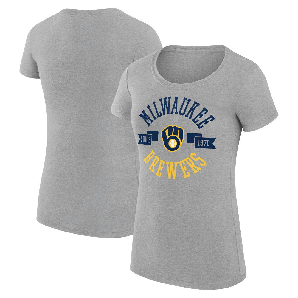 Milwaukee Brewers G-III 4Her by Carl Banks Women's Super-Slim Fit Lightweight City Graphic T-Shirt | MLB Online