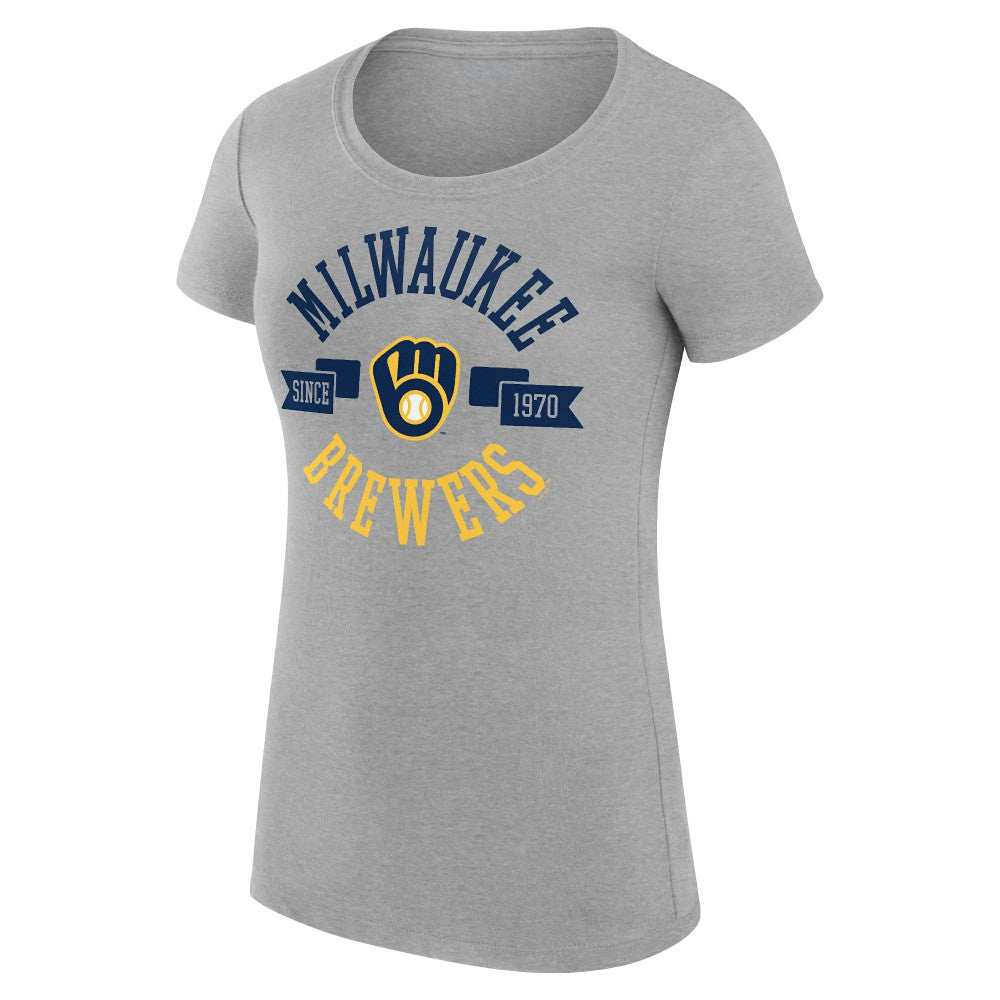 Milwaukee Brewers G-III 4Her by Carl Banks Women's Super-Slim Fit Lightweight City Graphic T-Shirt | MLB Online