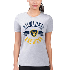Milwaukee Brewers G-III 4Her by Carl Banks Women's Super-Slim Fit Lightweight City Graphic T-Shirt | MLB Online