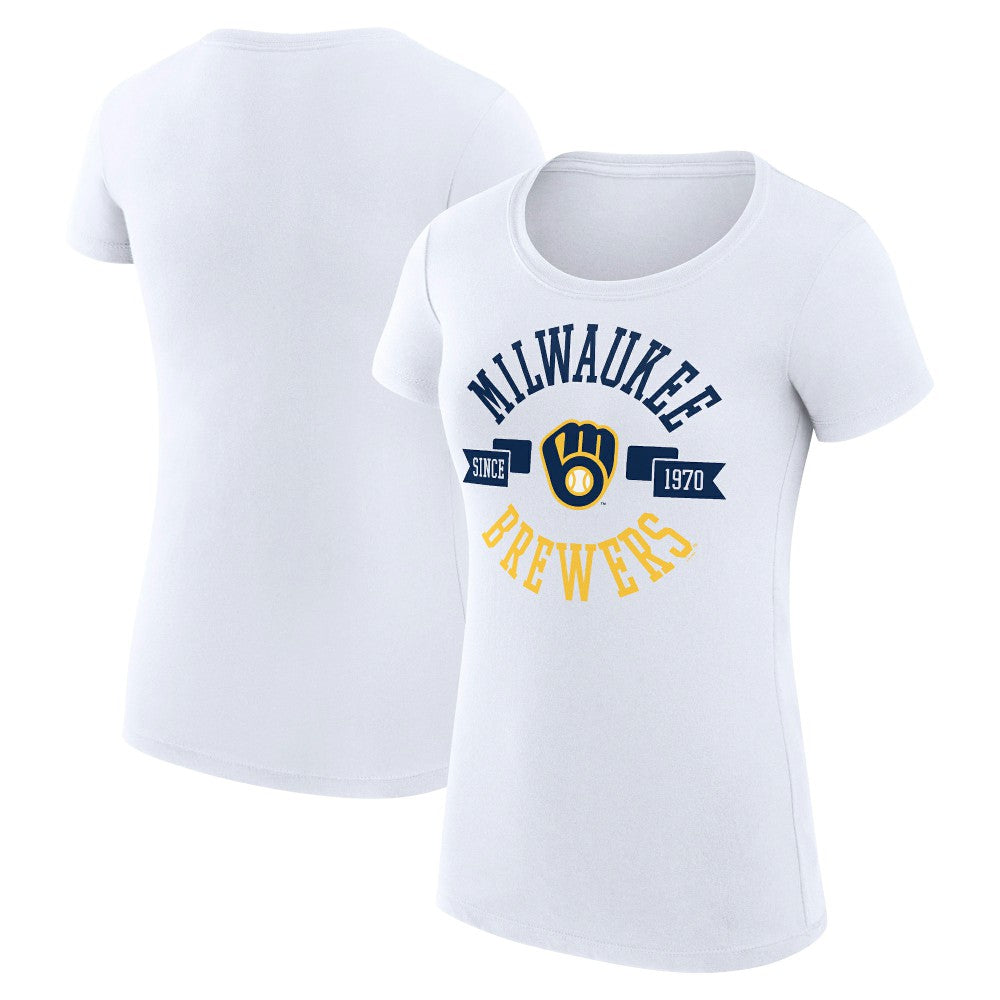 Milwaukee Brewers G-III 4Her by Carl Banks Women's Super-Slim Fit Lightweight City Graphic T-Shirt | MLB Outlet
