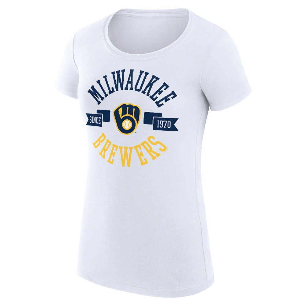 Milwaukee Brewers G-III 4Her by Carl Banks Women's Super-Slim Fit Lightweight City Graphic T-Shirt | MLB Outlet