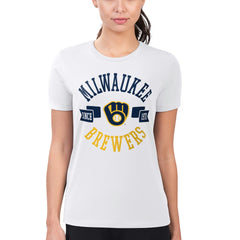 Milwaukee Brewers G-III 4Her by Carl Banks Women's Super-Slim Fit Lightweight City Graphic T-Shirt | MLB Outlet