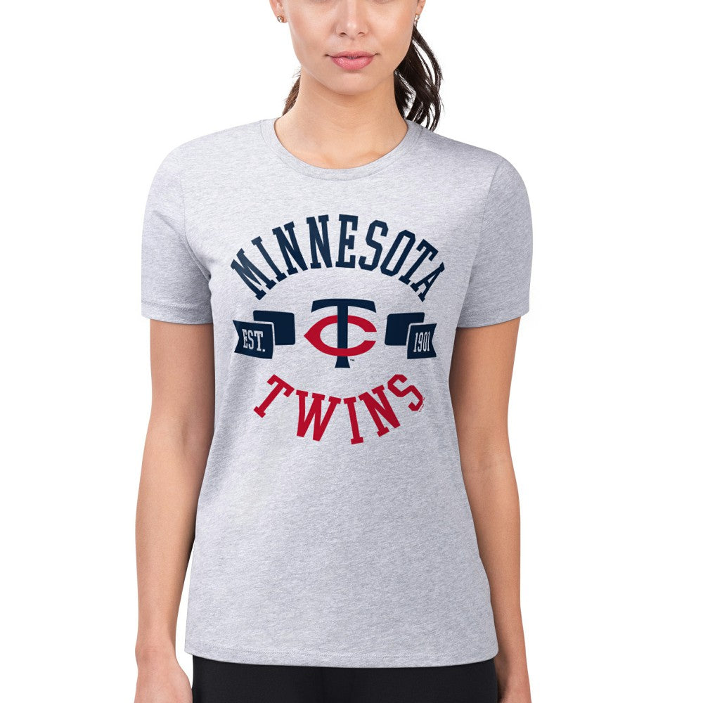 Minnesota Twins G-III 4Her by Carl Banks Women's Super-Slim Fit Lightweight City Graphic T-Shirt | MLB New