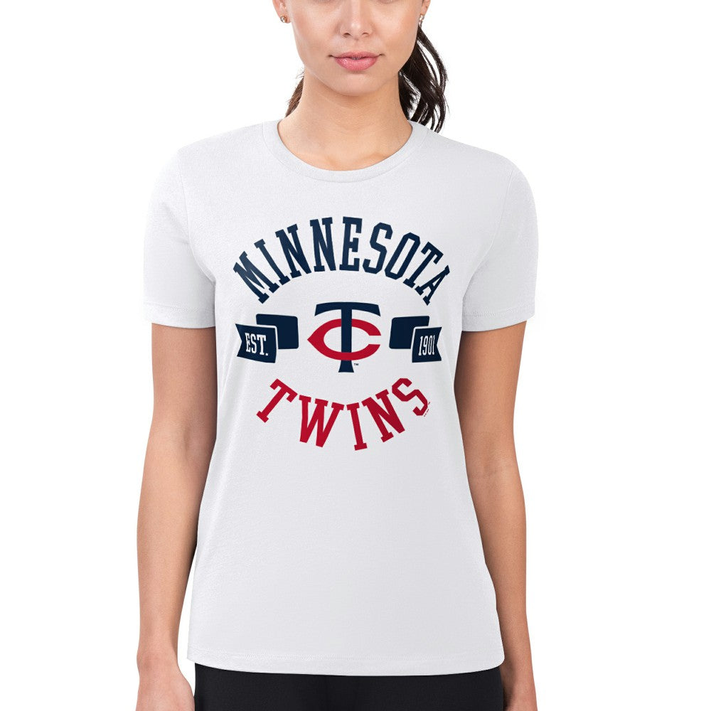 Minnesota Twins G-III 4Her by Carl Banks Women's Super-Slim Fit Lightweight City Graphic T-Shirt | MLB Outlet