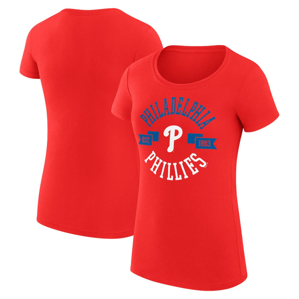 Philadelphia Phillies G-III 4Her by Carl Banks Women's Super-Slim Fit Lightweight City Graphic T-Shirt | MLB New