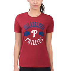 Philadelphia Phillies G-III 4Her by Carl Banks Women's Super-Slim Fit Lightweight City Graphic T-Shirt | MLB New