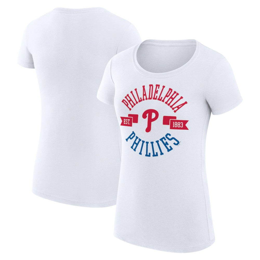 Philadelphia Phillies G-III 4Her by Carl Banks Women's Super-Slim Fit Lightweight City Graphic T-Shirt | MLB Shop