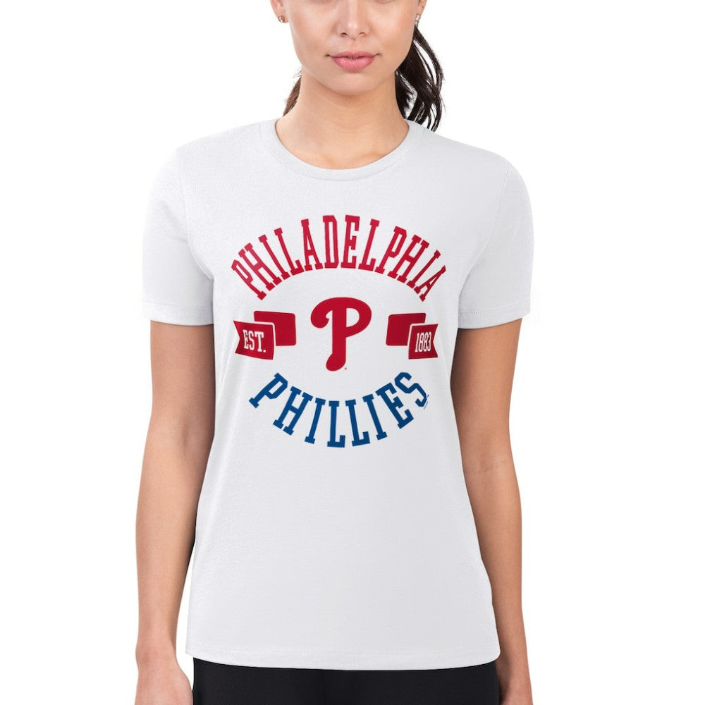 Philadelphia Phillies G-III 4Her by Carl Banks Women's Super-Slim Fit Lightweight City Graphic T-Shirt | MLB Shop