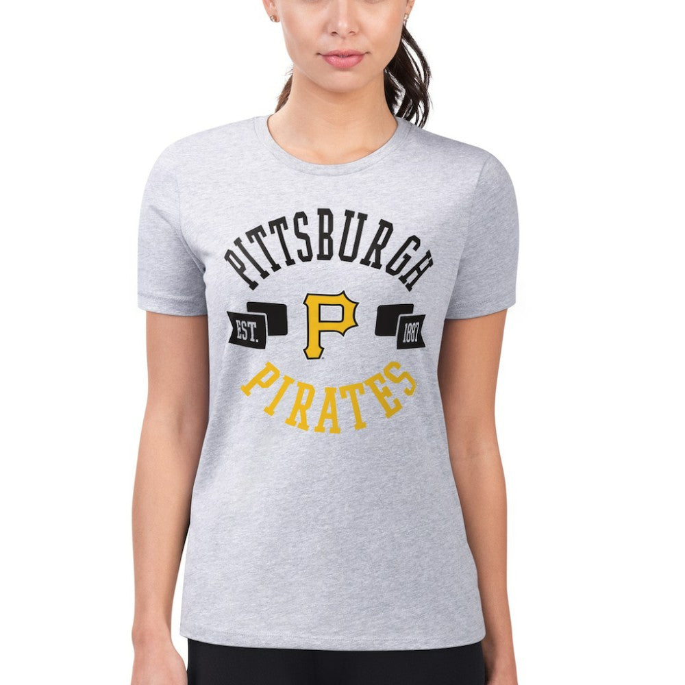 Pittsburgh Pirates G-III 4Her by Carl Banks Women's Super-Slim Fit Lightweight City Graphic T-Shirt | MLB Sale