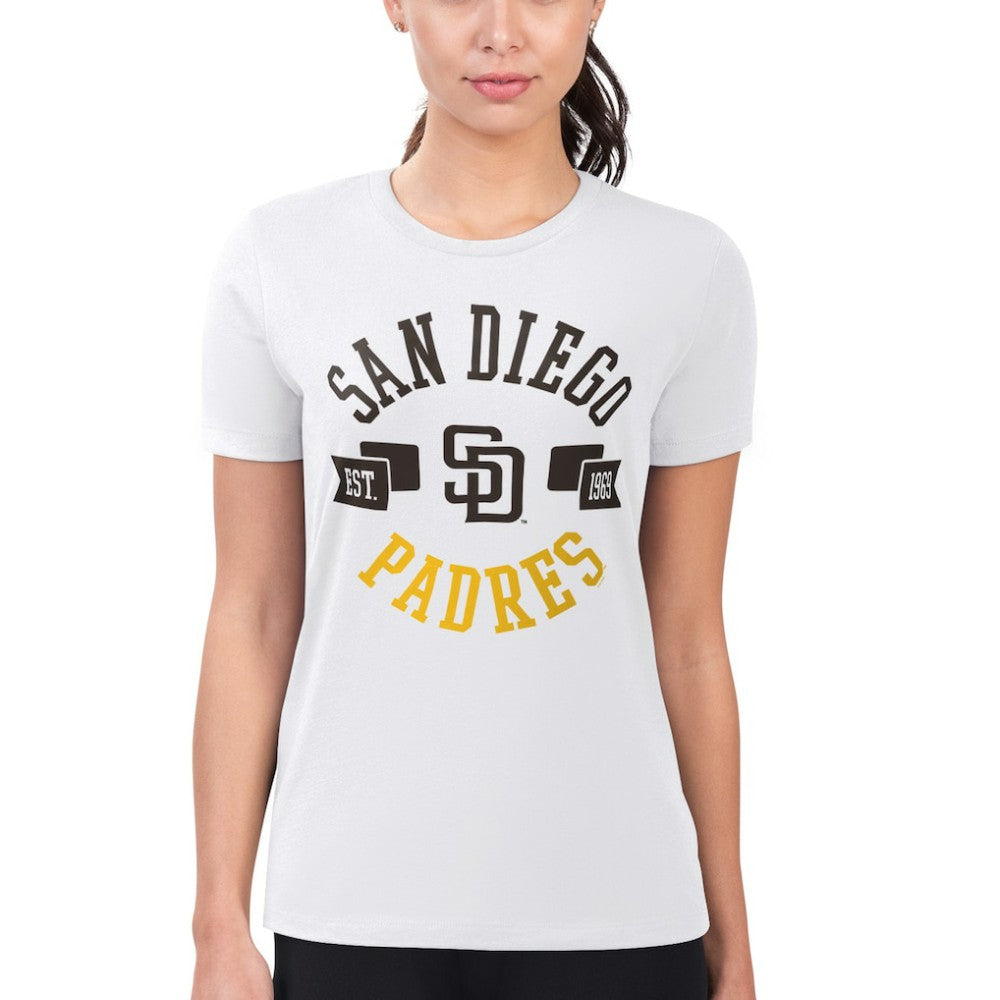 San Diego Padres G-III 4Her by Carl Banks Women's Super-Slim Fit Lightweight City Graphic T-Shirt | MLB Shop