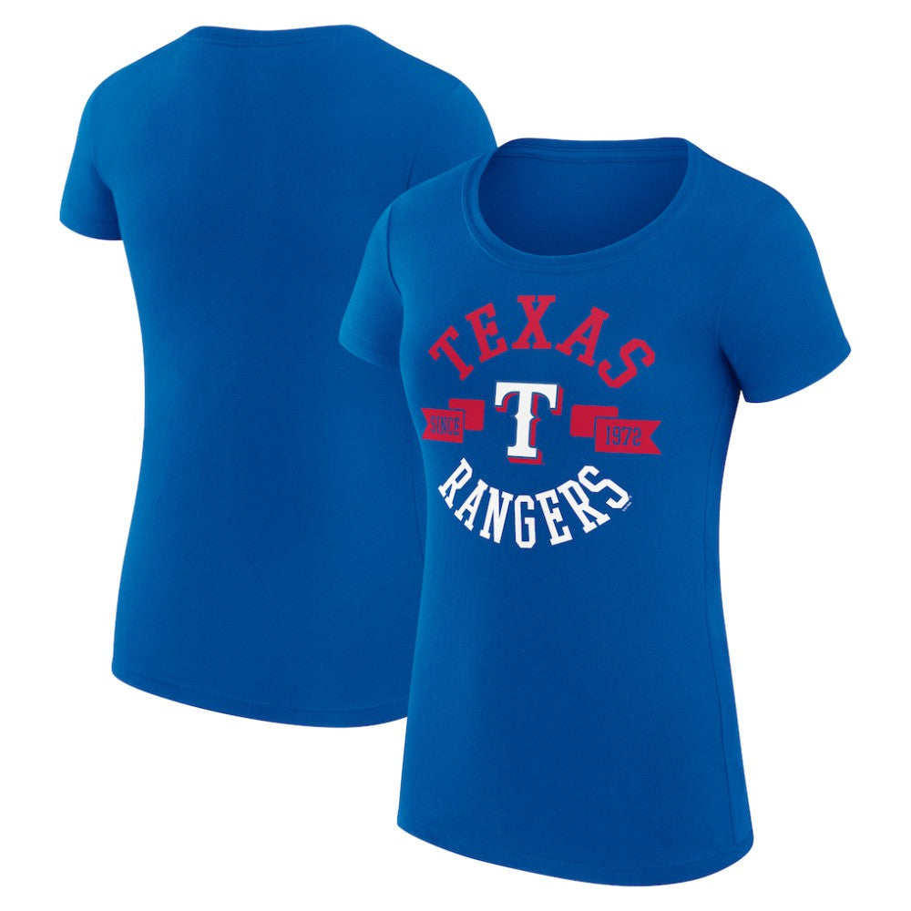 Texas Rangers G-III 4Her by Carl Banks Women's Super-Slim Fit Lightweight City Graphic T-Shirt | MLB On Sale