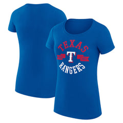 Texas Rangers G-III 4Her by Carl Banks Women's Super-Slim Fit Lightweight City Graphic T-Shirt | MLB On Sale