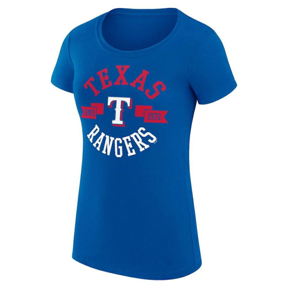 Texas Rangers G-III 4Her by Carl Banks Women's Super-Slim Fit Lightweight City Graphic T-Shirt | MLB On Sale