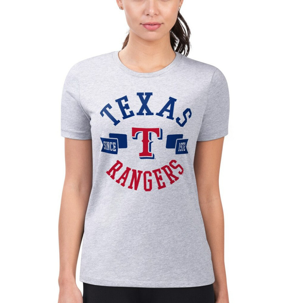 Texas Rangers G-III 4Her by Carl Banks Women's Super-Slim Fit Lightweight City Graphic T-Shirt | MLB For sale