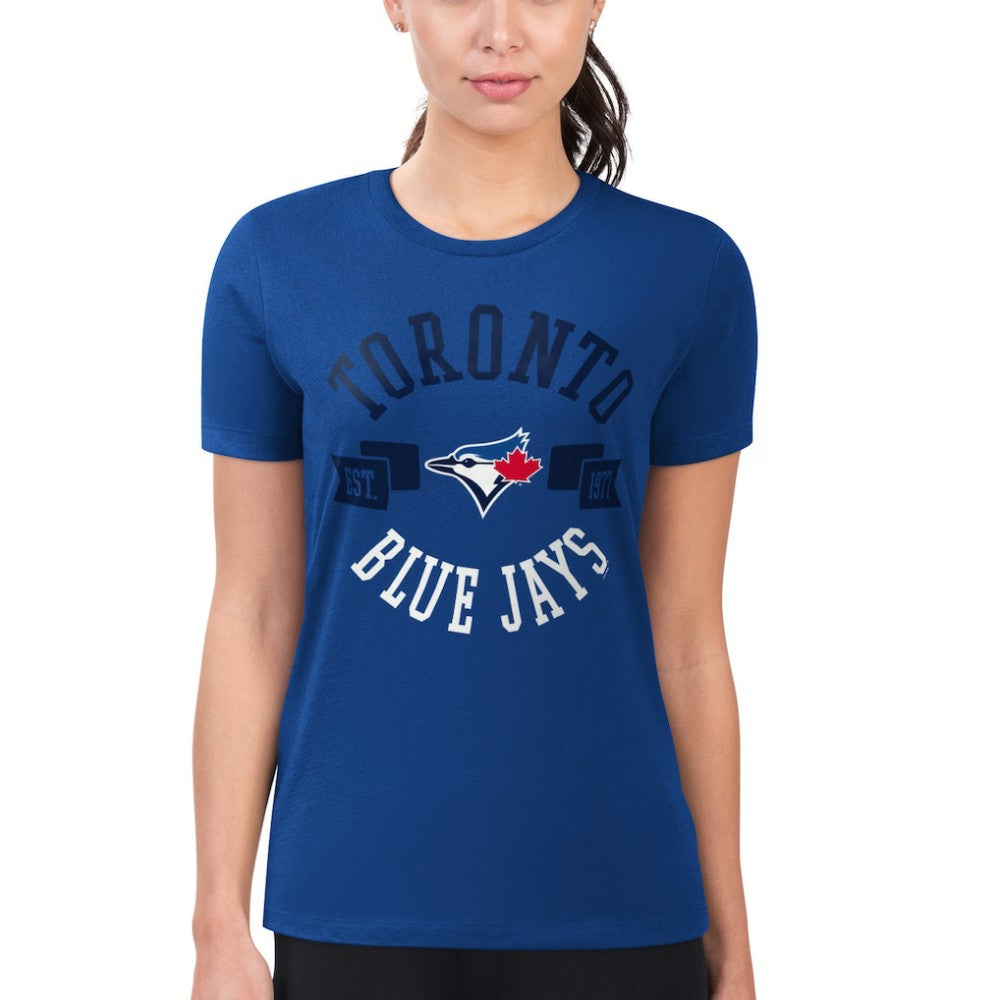 Toronto Blue Jays G-III 4Her by Carl Banks Women's Super-Slim Fit Lightweight City Graphic T-Shirt | MLB On Sale