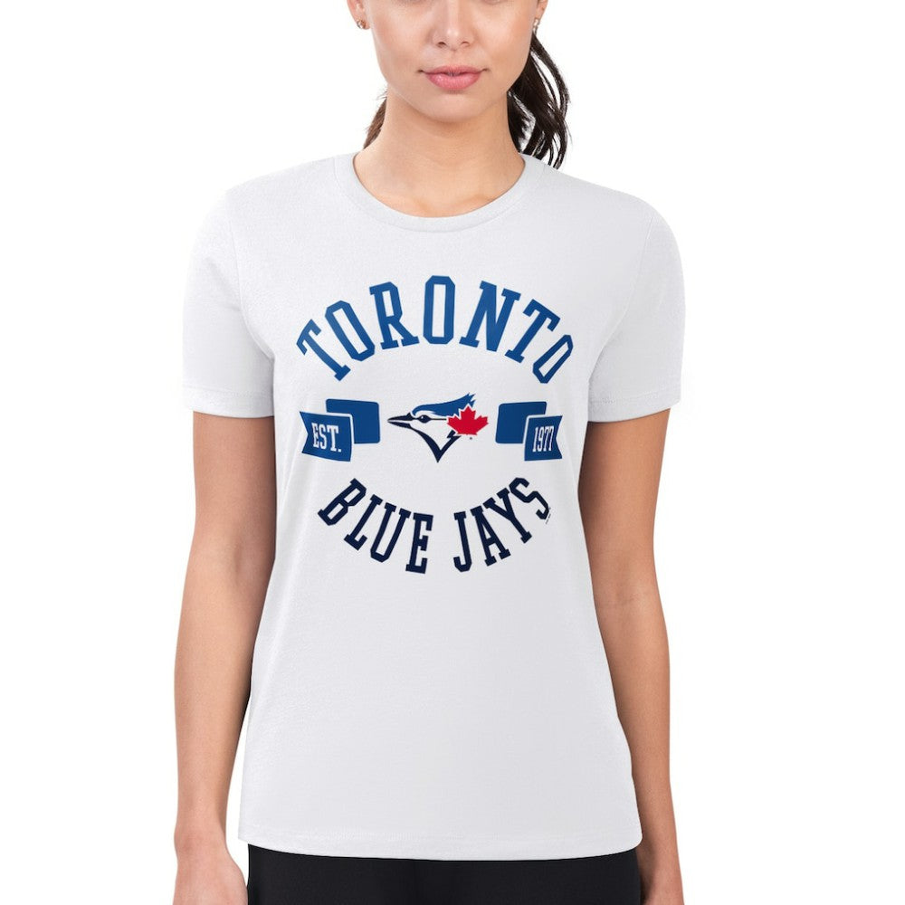Toronto Blue Jays G-III 4Her by Carl Banks Women's Super-Slim Fit Lightweight City Graphic T-Shirt | MLB Shop