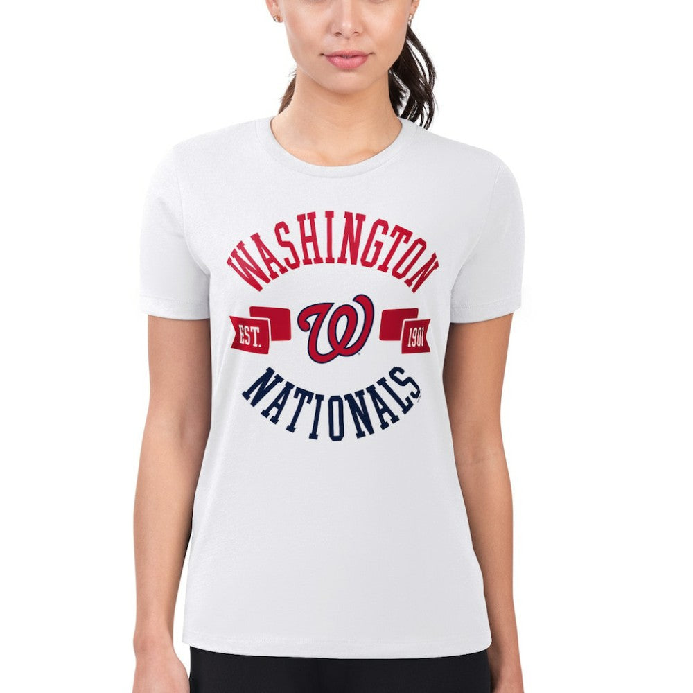 Washington Nationals G-III 4Her by Carl Banks Women's Super-Slim Fit Lightweight City Graphic T-Shirt | MLB Sale