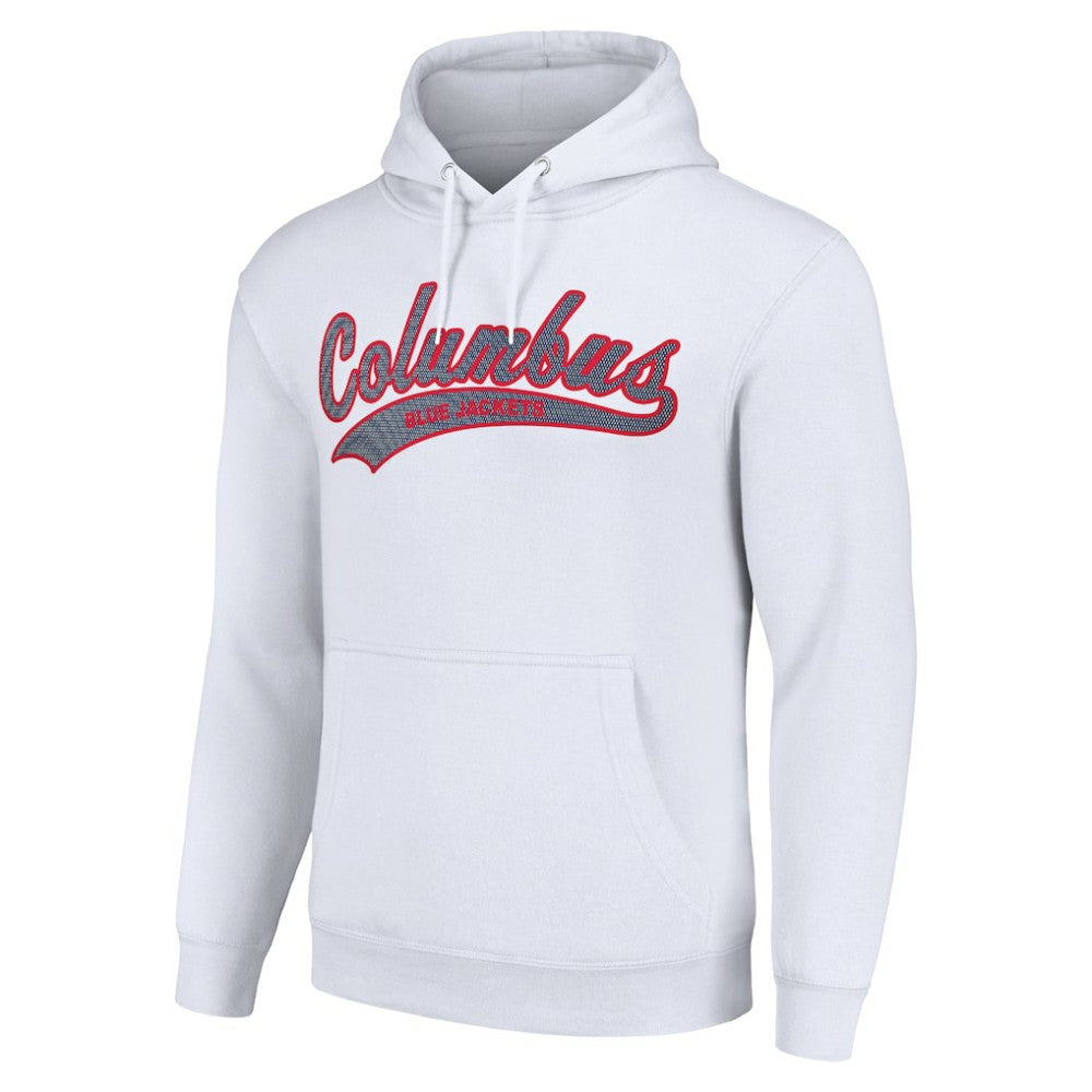 Columbus Blue Jackets Starter Tailsweep Fleece Tri-Blend Pullover Hoodie Outlet