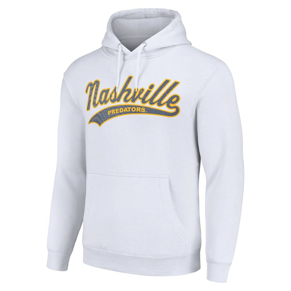 Nashville Predators Starter Tailsweep Fleece Tri-Blend Pullover Hoodie For Sale