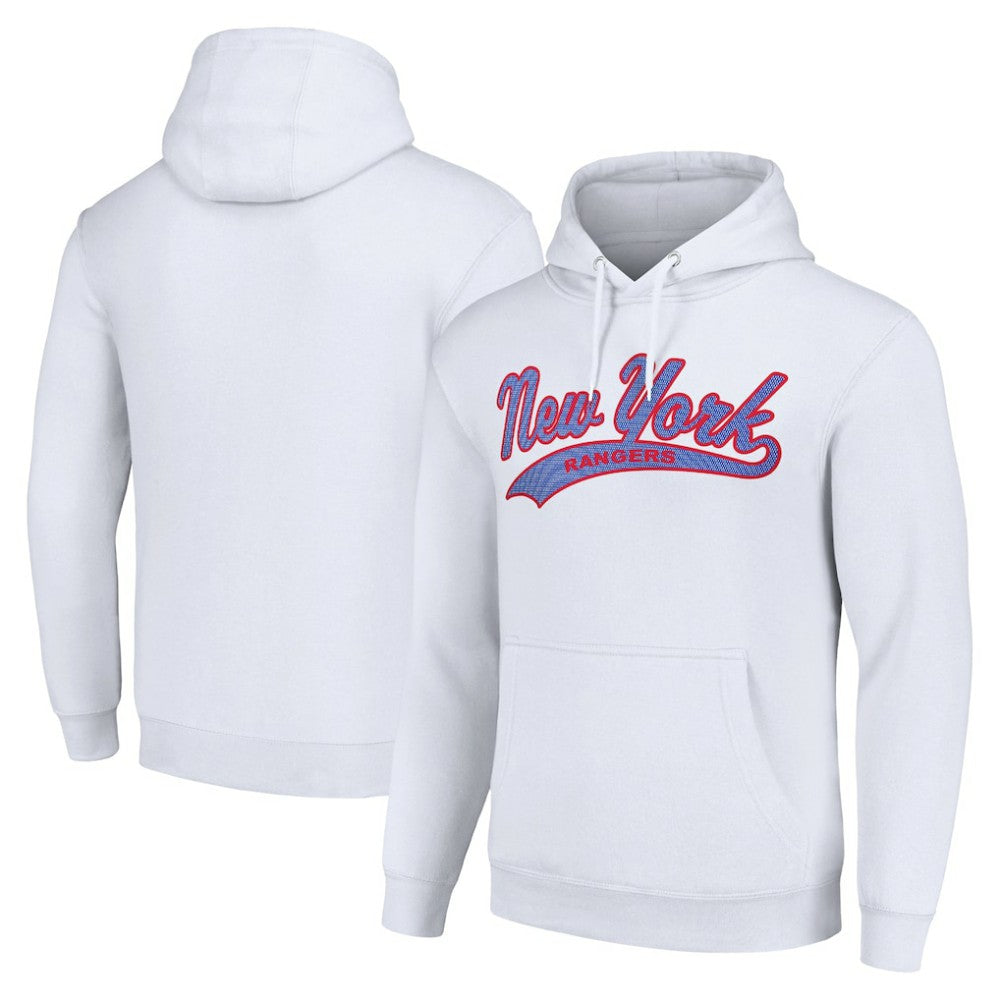 New York Rangers Starter Tailsweep Fleece Tri-Blend Pullover Hoodie Sale