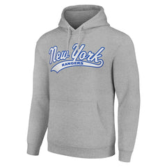 New York Rangers Starter Tailsweep Fleece Tri-Blend Pullover Hoodie Outlet