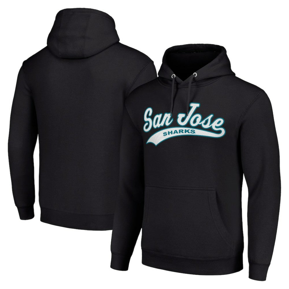 San Jose Sharks Starter Tailsweep Fleece Tri-Blend Pullover Hoodie Sale