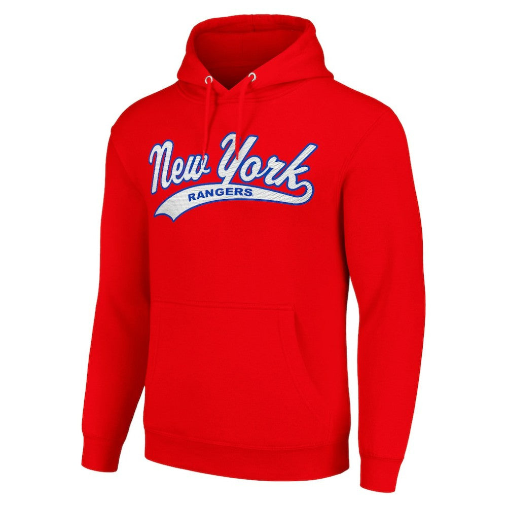 New York Rangers Starter Tailsweep Fleece Tri-Blend Pullover Hoodie Sale