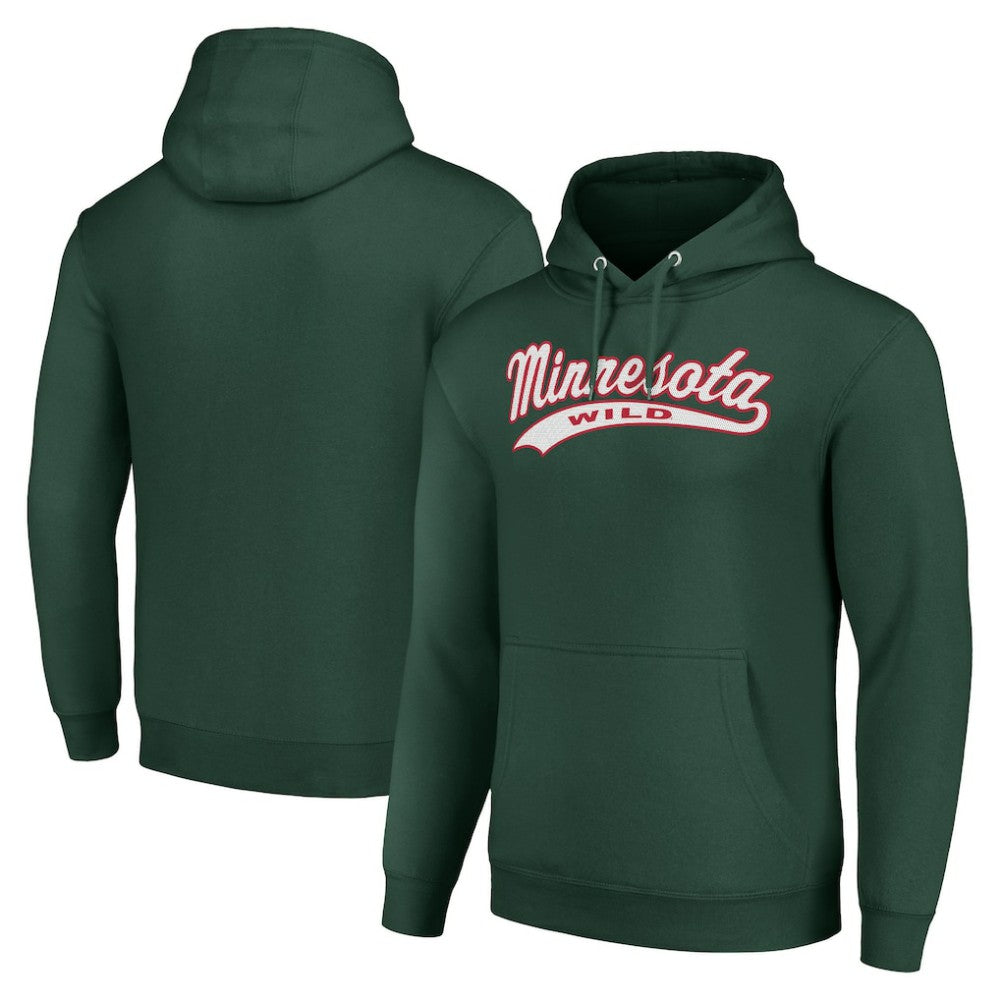 Minnesota Wild Starter Tailsweep Fleece Tri-Blend Pullover Hoodie Outlet