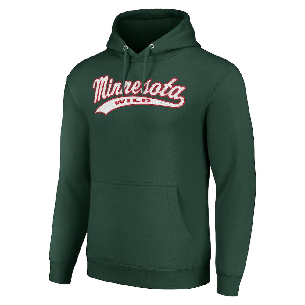 Minnesota Wild Starter Tailsweep Fleece Tri-Blend Pullover Hoodie Outlet