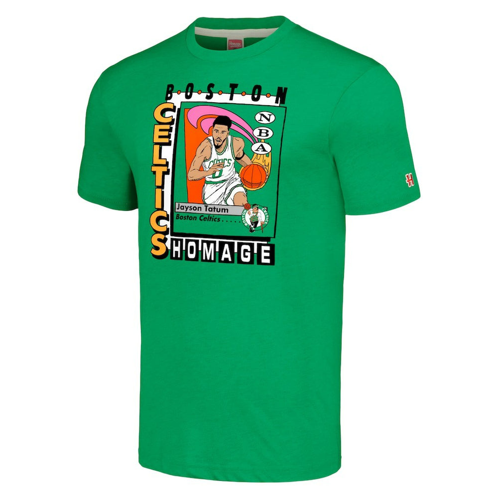 Jayson Tatum Boston Celtics Homage Unisex SkyBox Player Tri-Blend T-Shirt On Sale
