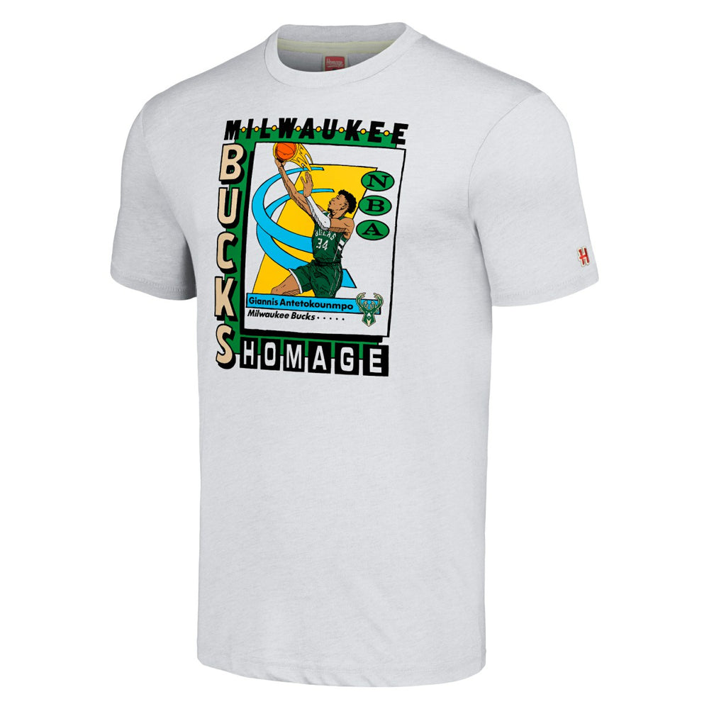 Giannis Antetokounmpo Milwaukee Bucks Homage Unisex SkyBox Player Tri-Blend T-Shirt Discount