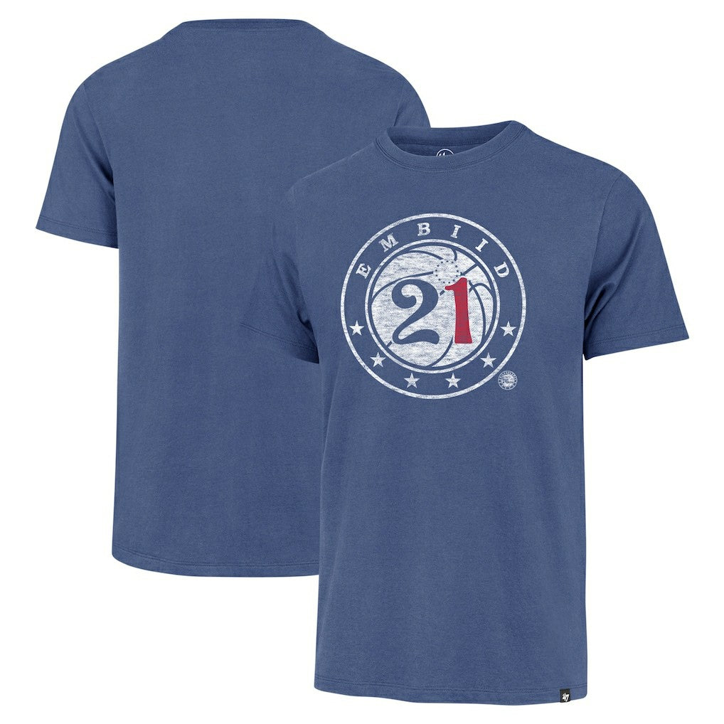 Joel Embiid Philadelphia 76ers '47 Player Logo Vintage T-Shirt On Sale
