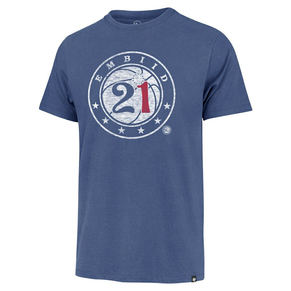 Joel Embiid Philadelphia 76ers '47 Player Logo Vintage T-Shirt On Sale