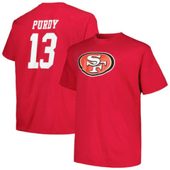 San Francisco 49ers Fanatics Brock Purdy  Big & Tall Player Name & Number T-Shirt